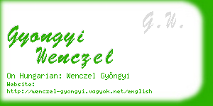 gyongyi wenczel business card